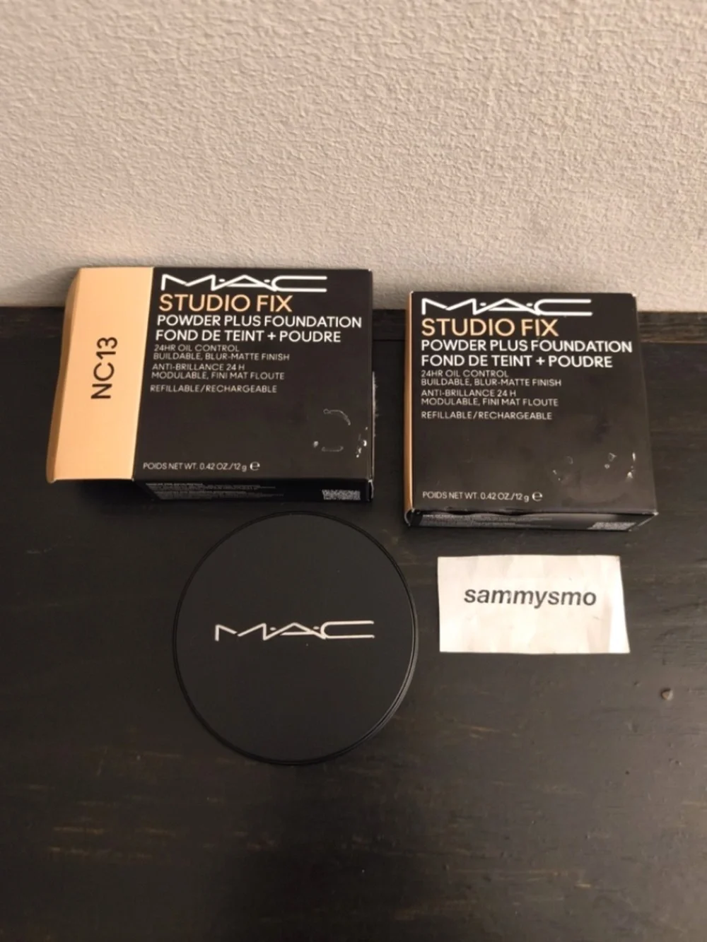 M·A·C MAC Studio Fix Powder Plus Foundation NC13 Matte finish 0.42 oz x2 READ!